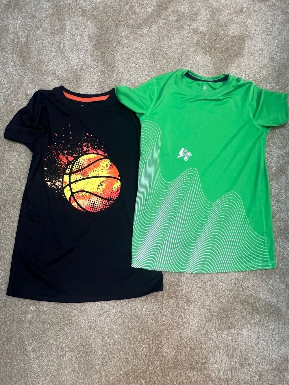 Lot of 2 boys’ All In Motion size Medium athletic shirts